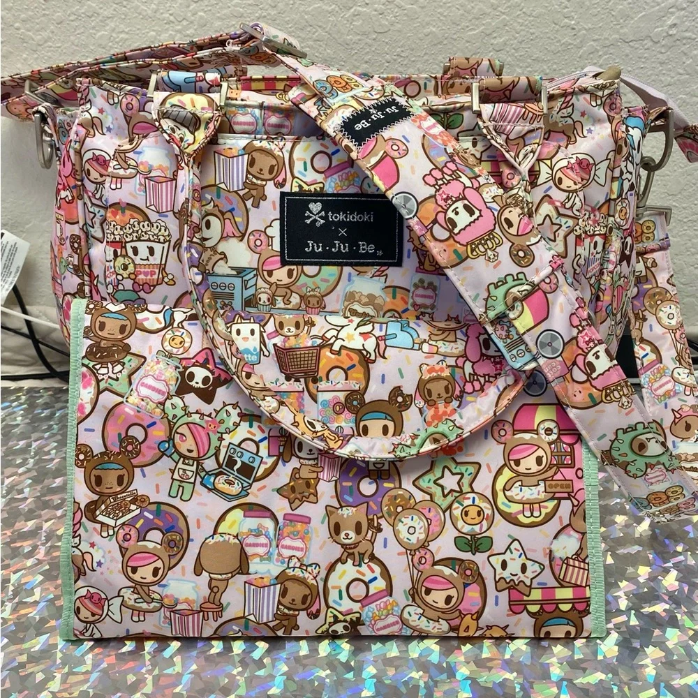 RARE Tokidoki Ju-Ju-Be Donutella Sweet Shop Be Classy Diaper Bag W/ Mat Kawaii